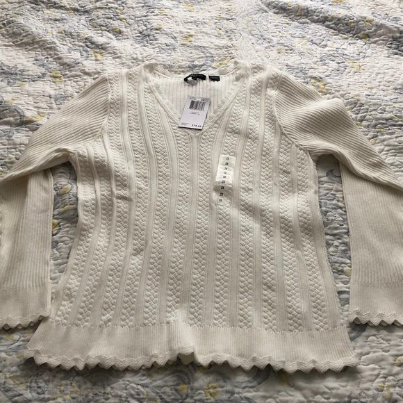 Women's Cream Colored Sweater Size 2X BNWT - Picture 1 of 8